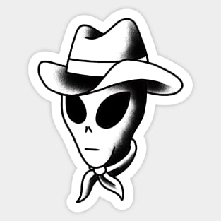 Alien cowboy Sticker